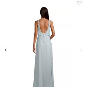 Bill levkoff pale blue bridesmaid dress